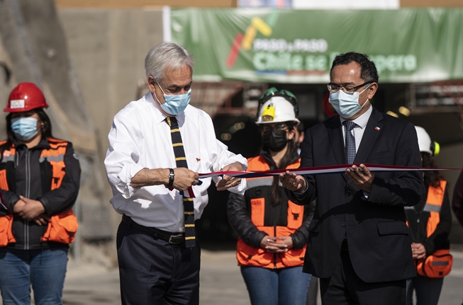 Presidente Sebastián Piñera inauguró el segundo Túnel El Melón