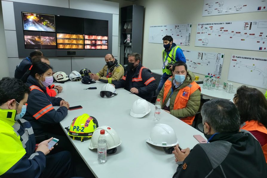 Simulacro de emergencia por incendio en túnel T1 de La Pólvora permite coordinar acciones de los organismos de protección civil