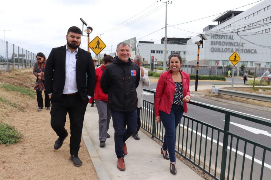 Autoridades entregan obras de mejoras viales en acceso a Hospital Biprovincial Quillota Petorca