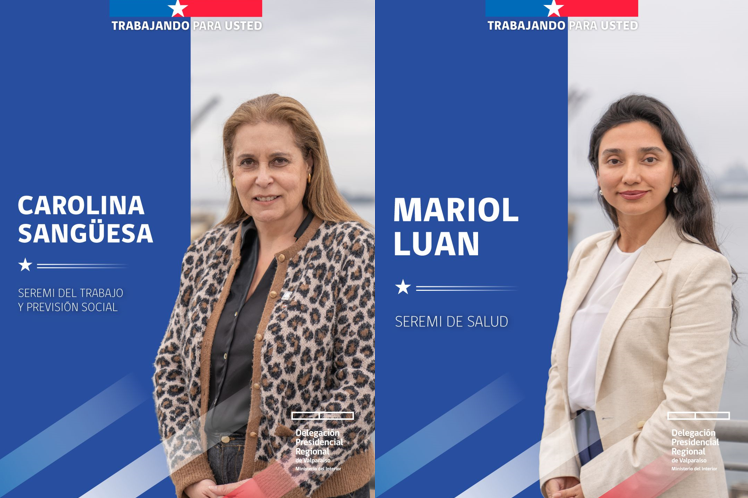 Nombran a seremis de Salud, y Trabajo y Previsión Social de la región de Valparaíso