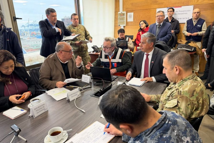 Autoridades realizan Cogrid regional por Alarma Meteorológica para la región de Valparaíso